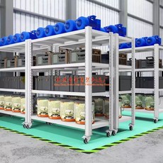 이동식 정리대 적재대 정리 4단 산업용 창고 80x40x50 블루 바퀴, 1개, H. 바퀴가 달린 흰색