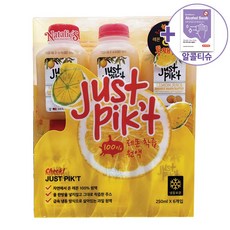 나탈리스 저스트 픽 레몬 착즙액 250ML X 6 아이스박스포장 + 더메이런 알콜티슈, 250ml × 6개, 6개