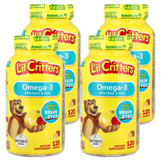 릴크리터스 어린이 오메가 3 DHA 라즈베리 레몬맛 구미, 120정, 4개