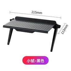 電視螢幕置物架：免打孔螢幕置物架，機上盒架，電視壁架，螢幕收納架, 1個, 塑膠小號黑色