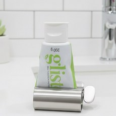 擠牙膏器 - 可站立牙膏架/洗面乳架/護手霜架, 1個, 不鏽鋼原色