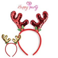 제이오스토어 크리스마스 루돌프 스팽글헤어밴드 소품 촬영 헤어포인트 사진관소품