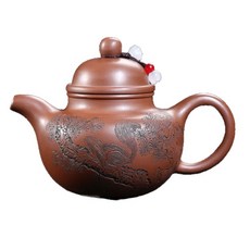 紫砂壺 原礦老紫泥 手工, 1個, 1L, 鬆趣掇球:270ML