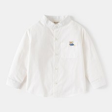베어스탠드단정셔츠 유아동 남방 아동 남아 여아 긴팔 면셔츠 봄가을 키즈 데일리룩