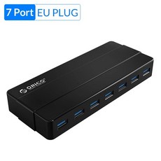 노트북거치대노트북받침대맥북거치대노트북악세사리 ORICO-4 7 포트 USB 3.0 고속 허브 12V 전원 어댑터 분할 OTG 데스크탑 노트북 컴퓨터 악세서리, [05] 7 Port EU Plug, 05 7 Port EU Plug