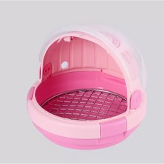 앵무새 아크릴 우주선 이동장 야외 케이지 애완 둥지 가방, S-소형, UFO핑크(기본실버또는화이트포함무작위)