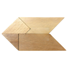 旭陽教育用品社兒童益智木製T字之迷拼圖，四巧板益智拼圖，激發空間概念與邏輯思維, 木色, 1個, 1人