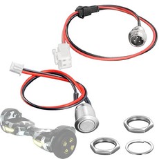 GLDYTIMES Hoverboard 충전 포트 교체 (3 프롱 3 핀) Hover-1 swagtron TOMOLOO Segway 스마트 셀프 밸런싱 전기 스쿠터 등용 핀 2, 3 프롱 2 와이어 블랙헤드+파워 포트