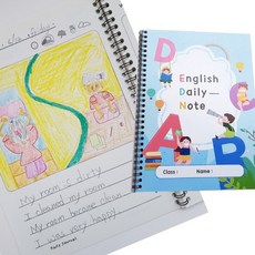 영어 그림일기장 초등 유아 영단어 쓰기노트, 3개