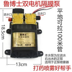 魯博士 12V 雙電機隔膜壓力泵 適用於打藥噴霧器, 1個, 魯博士壓力隔膜雙泵, N/A