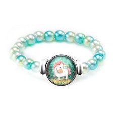 兒童獨角獸手鍊手環 unicorn 配飾 生日禮物 卡通串珠寶石手鍊