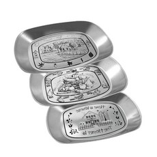 하이신 스텐플레이트 3종세트 감성캠핑 접시, 1세트