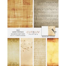 (영문도서) Old Aged Vintage Decorative Craft Paper: Scrapbooking Pages Design Paper for Printmaking Col... Paperback, Cut Luv Papers, English, 9781636572413