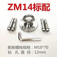 艾斯頓吊環吊鉤 - 304不鏽鋼 360°旋轉 空中瑜伽 沙袋 鞦韆 吊床 吊椅固定盤掛鉤支架, 1個, ZM14標配