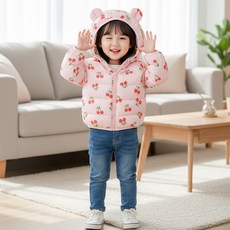 몽실이 베이비 베어 귀달이 경량패딩 아동 어린이 여아 남아 겨울 점퍼 아우터