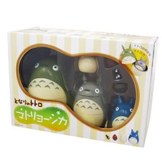 ENSKY 豆豆龍 俄羅斯娃娃 6層 收納盒 宮崎駿 龍貓 套娃 擺飾 吉卜力 となりのトトロ TOTORO, 1套, 大中小龍貓