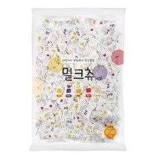 하오리위안 밀크츄 5가지맛 대용량 캔디 200개(개별포장), 1세트