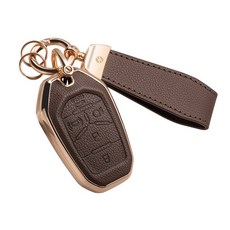HAKO 소프트 가죽TPU 차키케이스+키홀더 (쌍용 KG호환), SS-03, 브라운