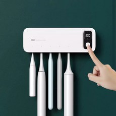 칫솔살균기 휴대용 자외선 거치대 UVC 건조 칫솔건조기 칫솔걸이, C. ES90 화이트 충전 소독 및 공기 건조 디스플레, 기본