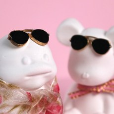 데코 장식 미니어처 파츠 액세서리 - 선글라스 블랙 안경 파츠