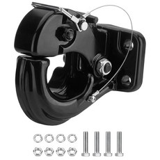 Pintle Hook Hitch 66 000 lbs Fits 2-1/2 to 3-Inch Lunette Ring Pintle Hitch Receiver Forged Stee, Pintle Hook Hitch 66,000 lbs,