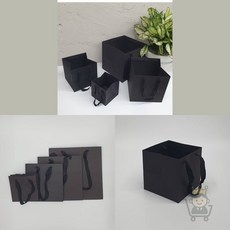 마켓보스 무지 정사각쇼핑백 종이가방 미니 케익봉투