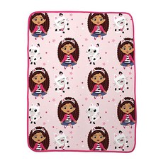 Gabby's Dollhouse 아동용 침구 슈퍼 소프트 마이크로 라셸 담요 116.8cm x 152.4cm(46인치 60인치) (공식 드림웍스 제품) 제작 Franco 3, 46인치 x 60인치, 개비의 인형의 집