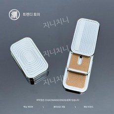 자석 삼단 금속 피젯토이 무한 회전 스트레스 해소 핑거팁 장난감, 대형 3단 카드딜러 브라이트실버 메탈 텍플론