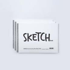 PaperPhant 프리미엄 스케치북 하이퀄리티지 커버 화이트 내지(220g) 트윈링, 5절 3권 세트
