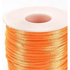 LT. 피치 래트 테일 2MM 새틴 코드 중국 매듭 보석 DIY 브레이드 길이 15피트 컷피스, LT. 피치 래트 테일 2MM 새틴 코드 중국 매듭 보