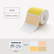 3 롤 NI B21 B3S B1 B31 열 라벨 의류 자체 접착 태그 방수 스마트 오 포켓 프린터, Cure50x30--3rolls