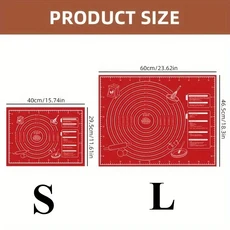 피자 및 케이크용 붙지 않는 베이킹 매트 - 가정용 베이커 및 요리 매니아를 위한 미끄럼 방지 청소가 쉬, 01 L, 03 1pc