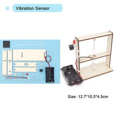 수제 모델 기술 실험 과학 학교 물리적 장난감 아이를위한 교육 소규모 생산 DIY 공예, Vibration Sensor, 1개
