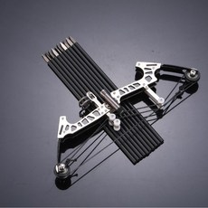 臺灣出貨 迷你弓箭滑輪瞄準室內打靶玩具競技悠閒戶外複閤弓激光款, 白色,帶激光頭五支箭, 1個