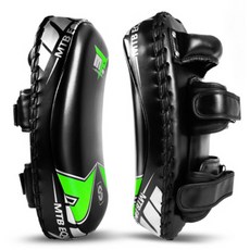 MTB超纖皮踢靶 拳擊裝備 拳擊腳靶 MMA 拳擊手靶 散打腳靶 泰拳靶 跆拳道踢靶 搏擊格斗武術拳擊腿靶 手靶 訓練器, 綠色(一只）, 1個