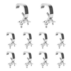 10팩 STMIDVG 무대 조명 클램프 후크 알루미늄 합금 트러스 C-클램프 적재 용량 24.9kg(55파운드) 클램프 DJ 파 라이트 스포츠 조명용 30-50mm OD, 10팩 STMIDVG 무대 조명 클램프 후크, 알루미늄