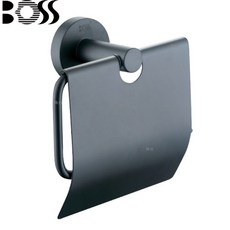 BOSS 消光黑 304不鏽鋼 衛生紙架 紙捲架 304不銹鋼 霧黑 捲筒式衛生紙專用 台灣製造, 1個