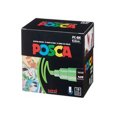 유니볼 선명한 발색 유니 포스카 마카 PC-8K (15색세트)