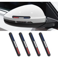 HQRNYP 4PCS 자동차 도어 엣지 가드 프로텍터 충돌 방지 범퍼 트림 스트립 자동 액세서리 자가 접착 PVC 소프트 측면 보호 대부분의 차량블랙레드옐로우에 맞습니다, Red/White/Blue