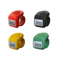 新韻傳音 緣渡計數器 高品質夜光手指計數器 戒指念佛器 台灣現貨 電池式 9頻道, 1個, 紅色