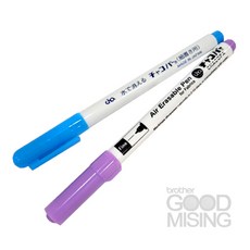 원단용 기화펜 수성펜 펜형초크 - 양면 볼펜형 얇은형 두꺼운형 [펠트/퀼트/재단/초크/펜초크/크로바/지우개펜], 1개, 기화1_기화펜