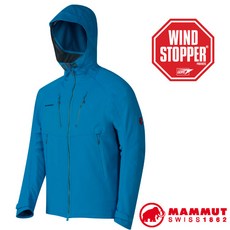 【MAMMUT 長毛象】男 保暖防潑 軟殼連帽防風外套 WINDSTOPPER 登山外套