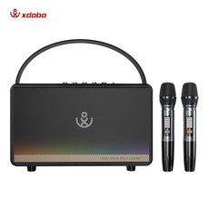 喜多寶 XDOBO Mirage 130w 便攜提手彈唱樂器唱歌音箱 - 現貨速發, 黑色雙麥, 1個