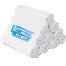 HOMERHYME 극세사 체육관 타월 홈 체육관용 타월 10팩 세트 40.6 x 68.6cm(16 27인치) 빠른 건조 핸드 요가 피트니스 운동 여행 땀 캠핑용 흡수성 여성, HOMERHYME 극세사 체육관 타월, 홈 체육관용 타