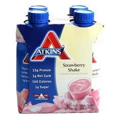 ATKINS 優勢草莓奶昔, 325ml, 4瓶