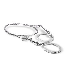 戶外求生鋼絲鋸，便攜式手鋸，登山露營必備，快速切割工具, 銀