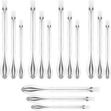 Jkjhbhged Jkjbhed Lab Spatula 스테인레스 스틸 15PCS 스푼 마이크로 스쿱 실험실 시약 샘플링 혼합용 타이니스푼