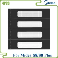 Midea S8+ Plus 클리엔 CLIEN T24 ThinkAir RV50 Pro 교체 부품 액세서리 메인 사이드 브러시 필터 먼지, 08 4PCS