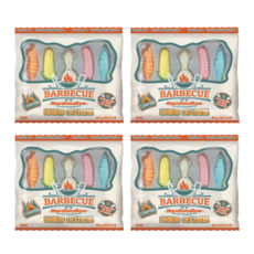 BBQ 바베큐 해물 모양 마시멜로우 간식, 4개, 150g