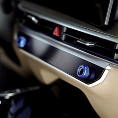 카벤더 EV6 에어컨 조그 다이얼 커버 2024 2025 2026 튜닝 용품, 블루1P